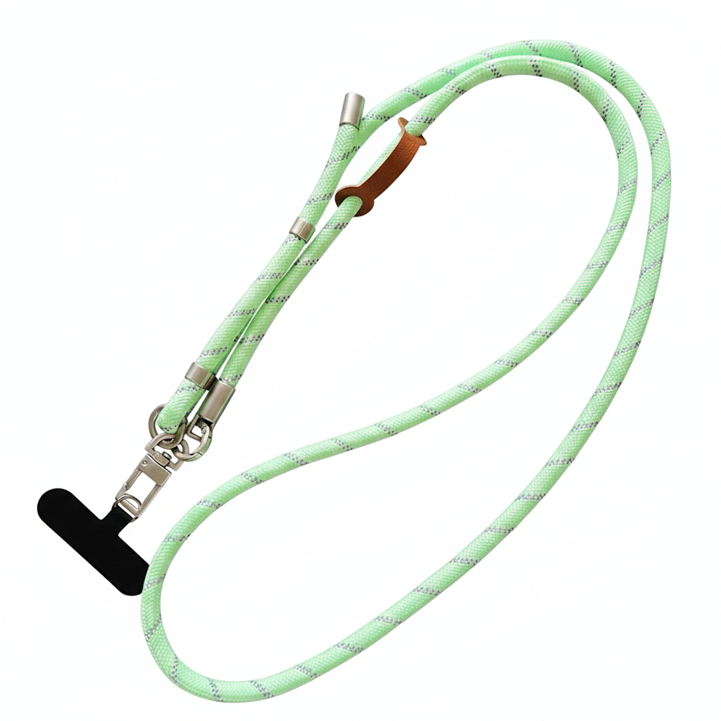 Mint Green Braided Rope Adjustable Crossbody Phone Lanyard & Strap