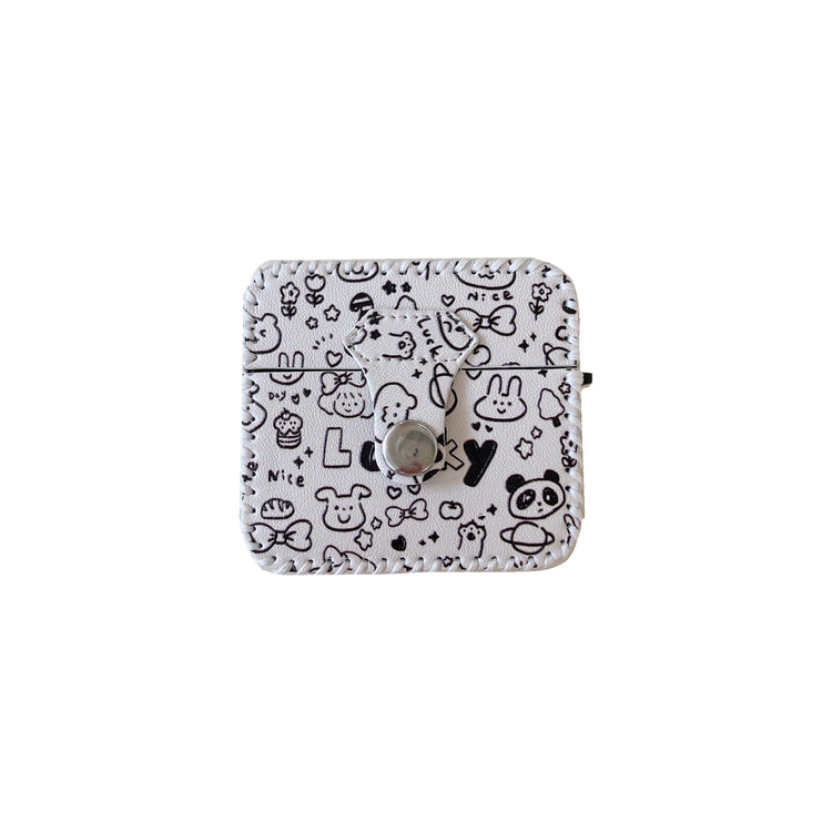 Creative Full-Body Cartoon Leather AirPods Case