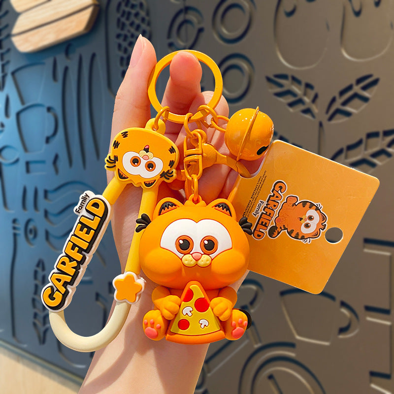 Garfield Pizza Keychain Charm