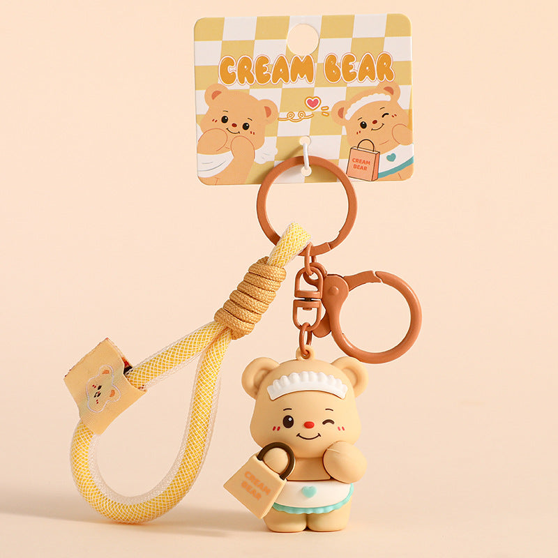 Cream Bear Handbag Charm