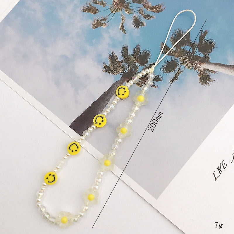 Yellow Smiley Face Wrist Strap