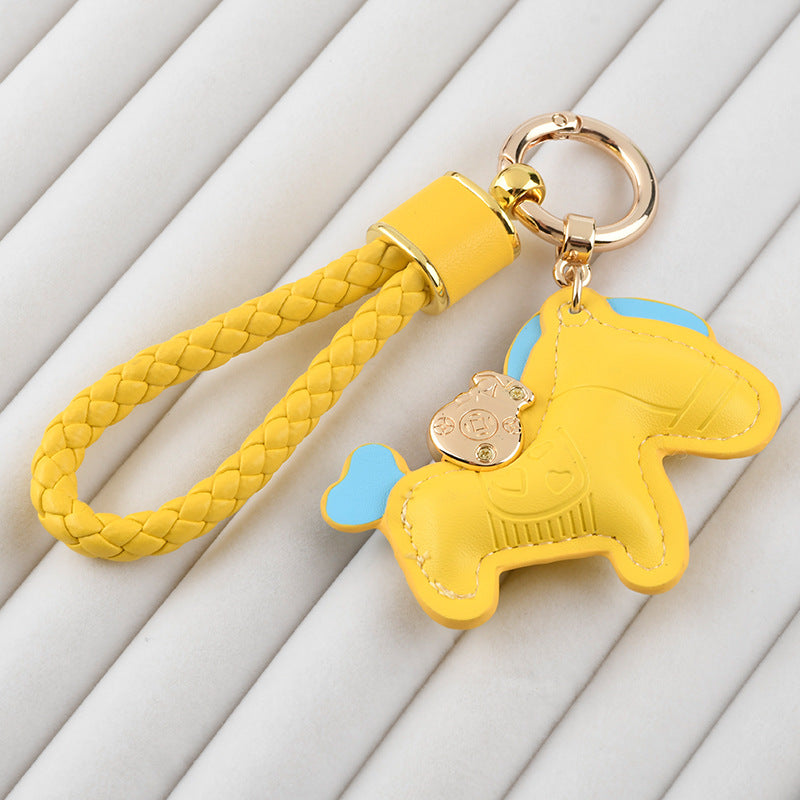 Leather Braided Rope Rich Charm