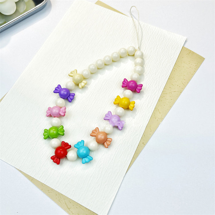 Colored Candy Chain Wrist Strap