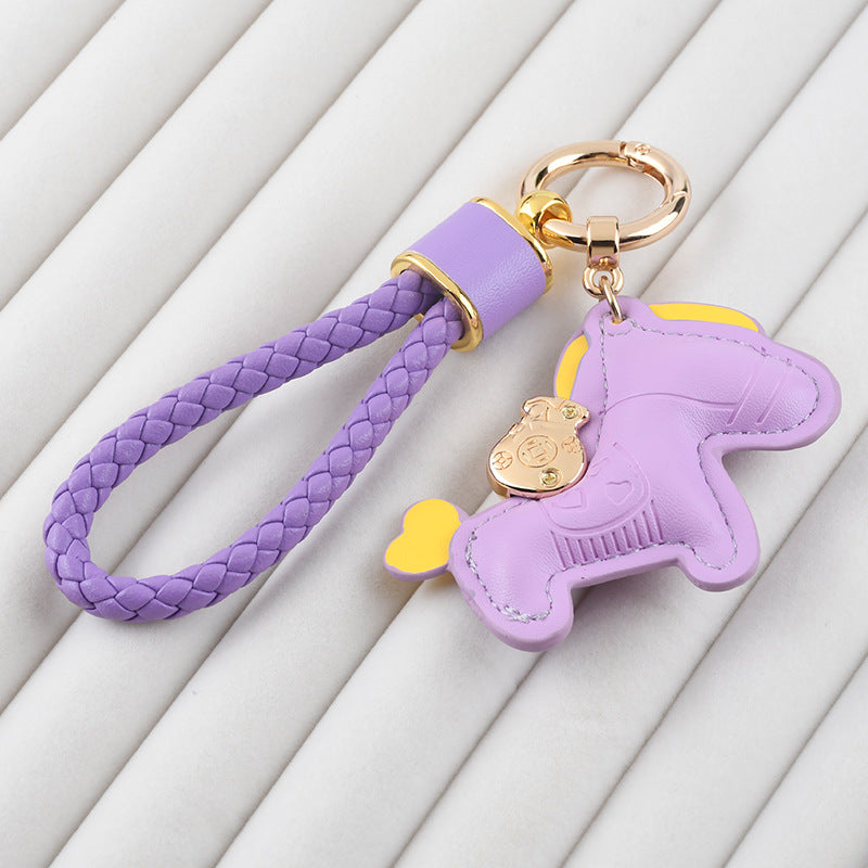 Leather Braided Rope Rich Charm