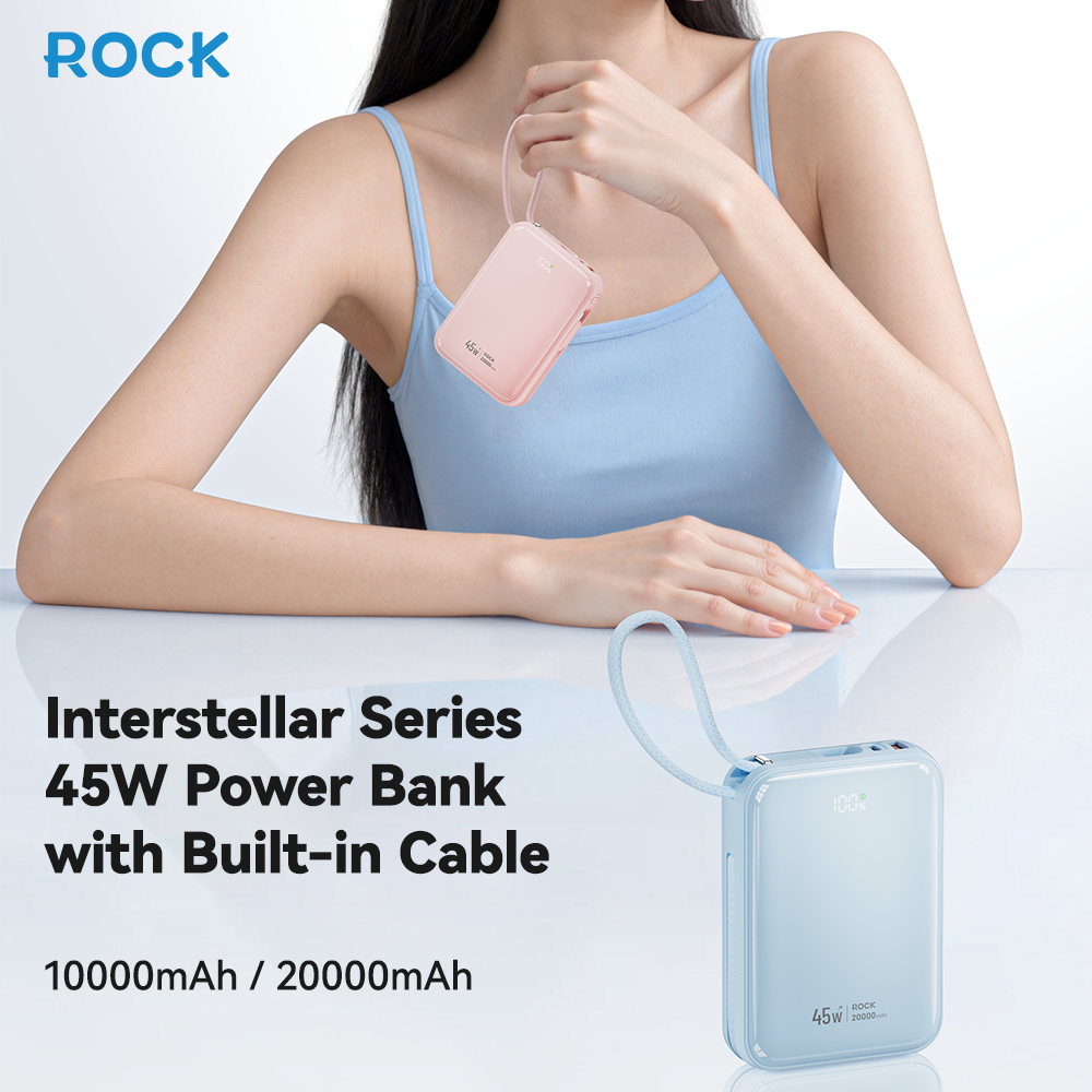 3C Certified C03 Interstellar Series 45W Power Bank with Built-in Cable (20000mAh)