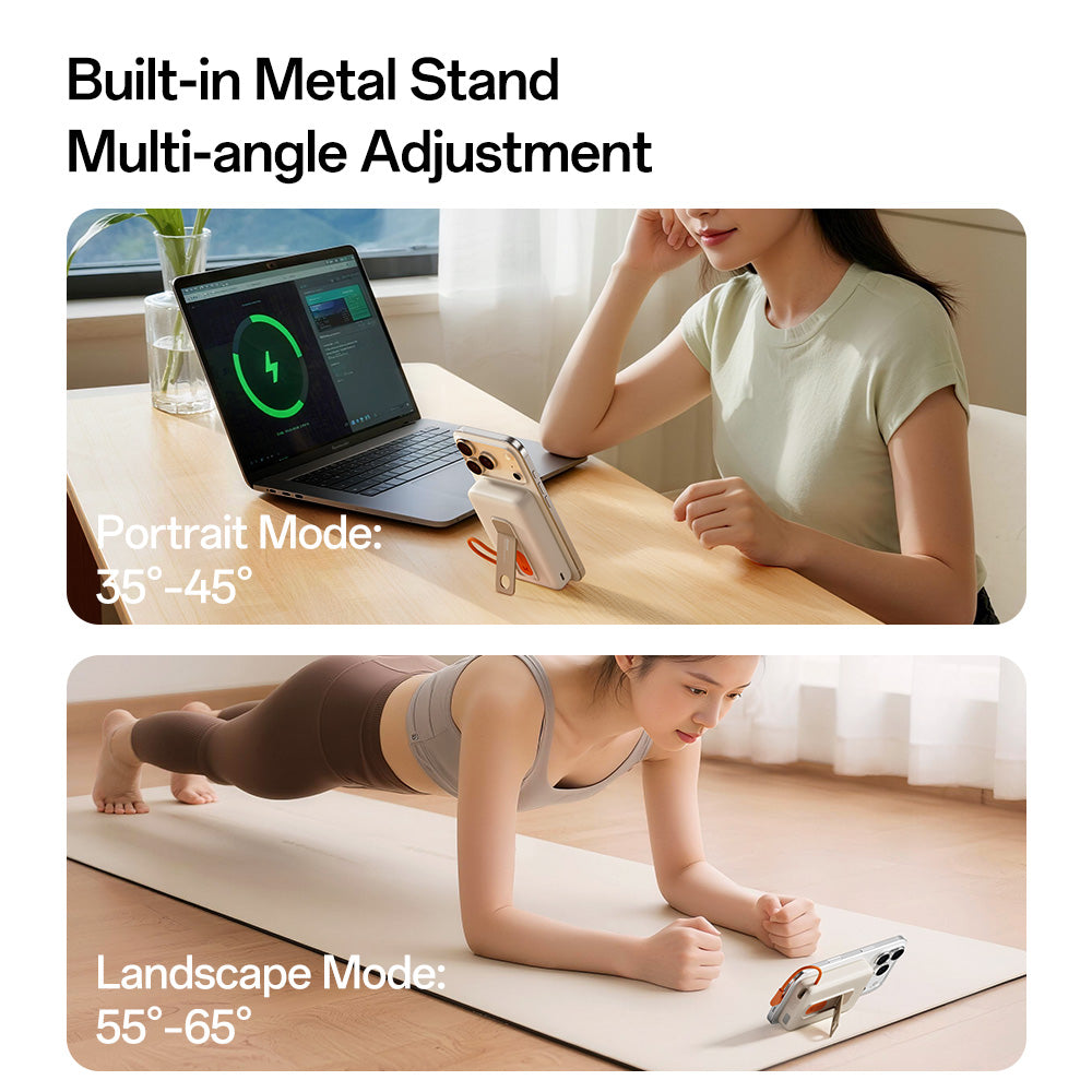 3C Certified P28 Pro PD 22.5W Magnetic Wireless Fast Charging Power Bank with Built-in Cable (10000mAh)