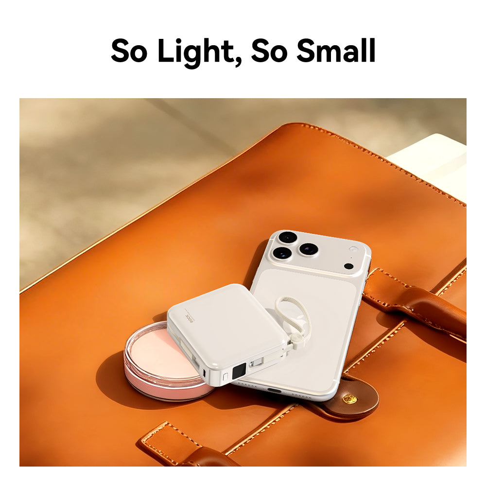 3C Certified P73 PD 22.5W Fast Charging Power Bank with Built-in Dual Cables (10000mAh)