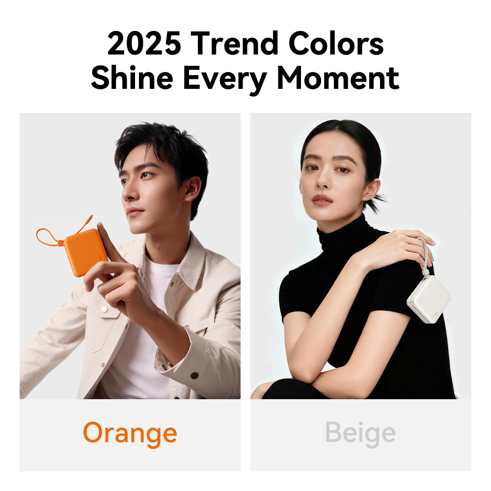 3C Certified P73 PD 22.5W Fast Charging Power Bank with Built-in Dual Cables (10000mAh)