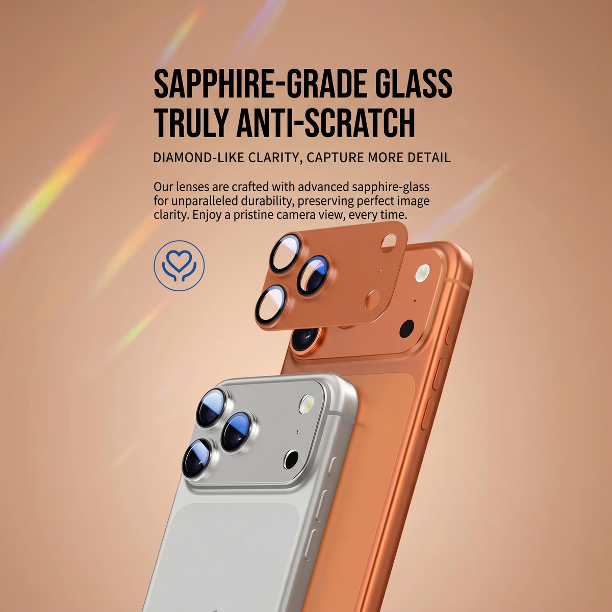 Premium 9H Corning Glass & Aviation Aluminum Camera Lens Protector for iPhone 17 Pro / 17 Pro Max