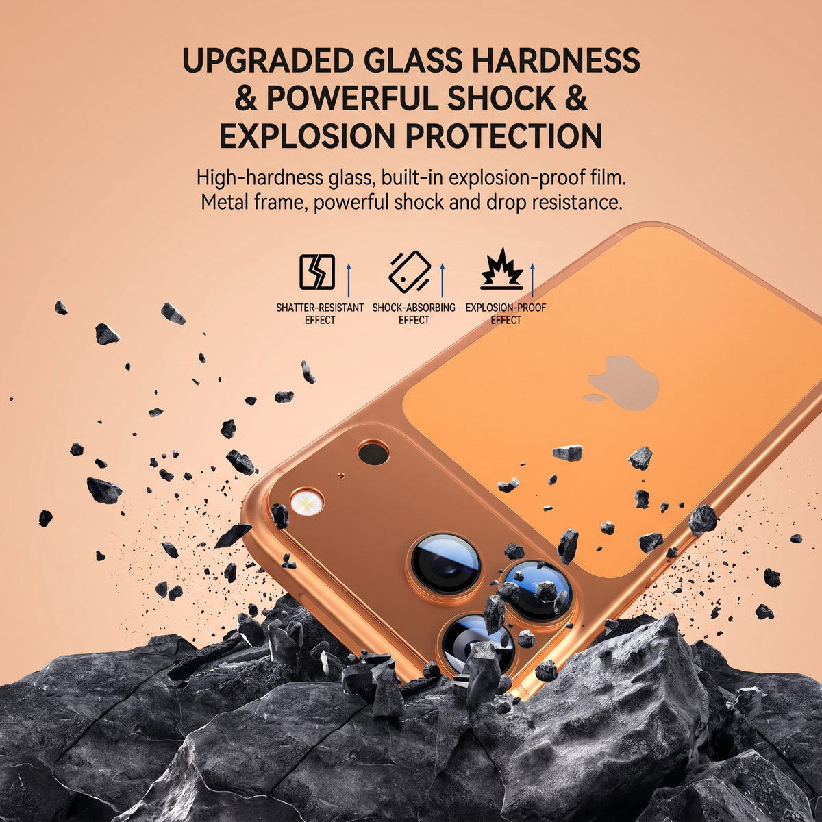 Premium 9H Corning Glass & Aviation Aluminum Camera Lens Protector for iPhone 17 Pro / 17 Pro Max