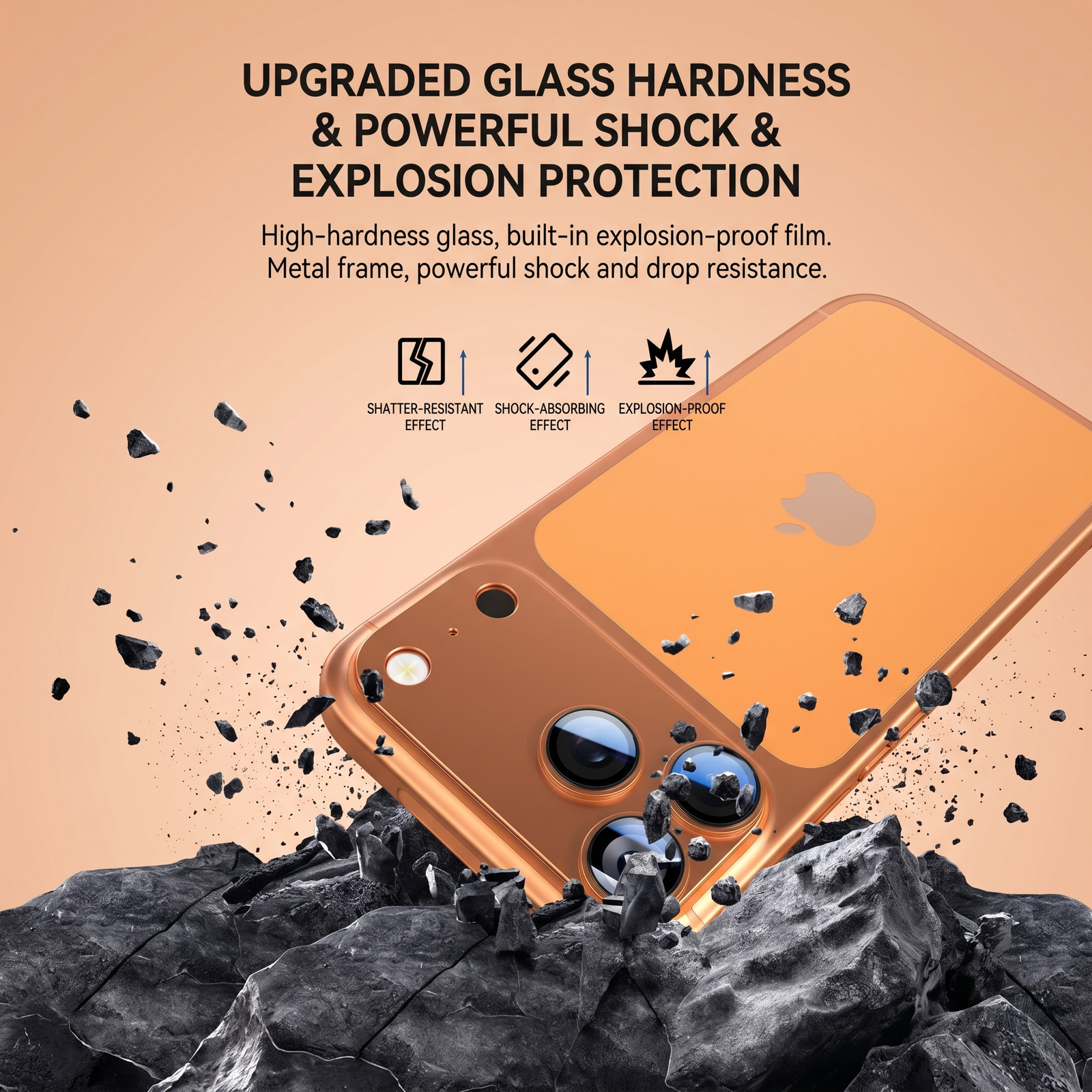 Premium 9H Corning Glass & Aviation Aluminum Camera Lens Protector for iPhone 17 Pro / 17 Pro Max
