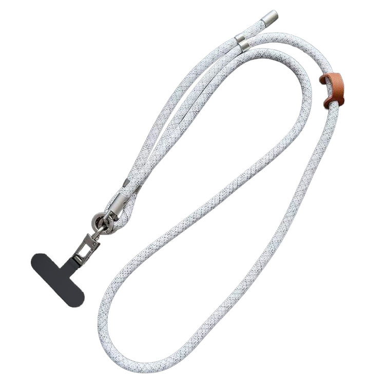Silver Grey Braided Adjustable Crossbody Phone Lanyard & Neck Strap