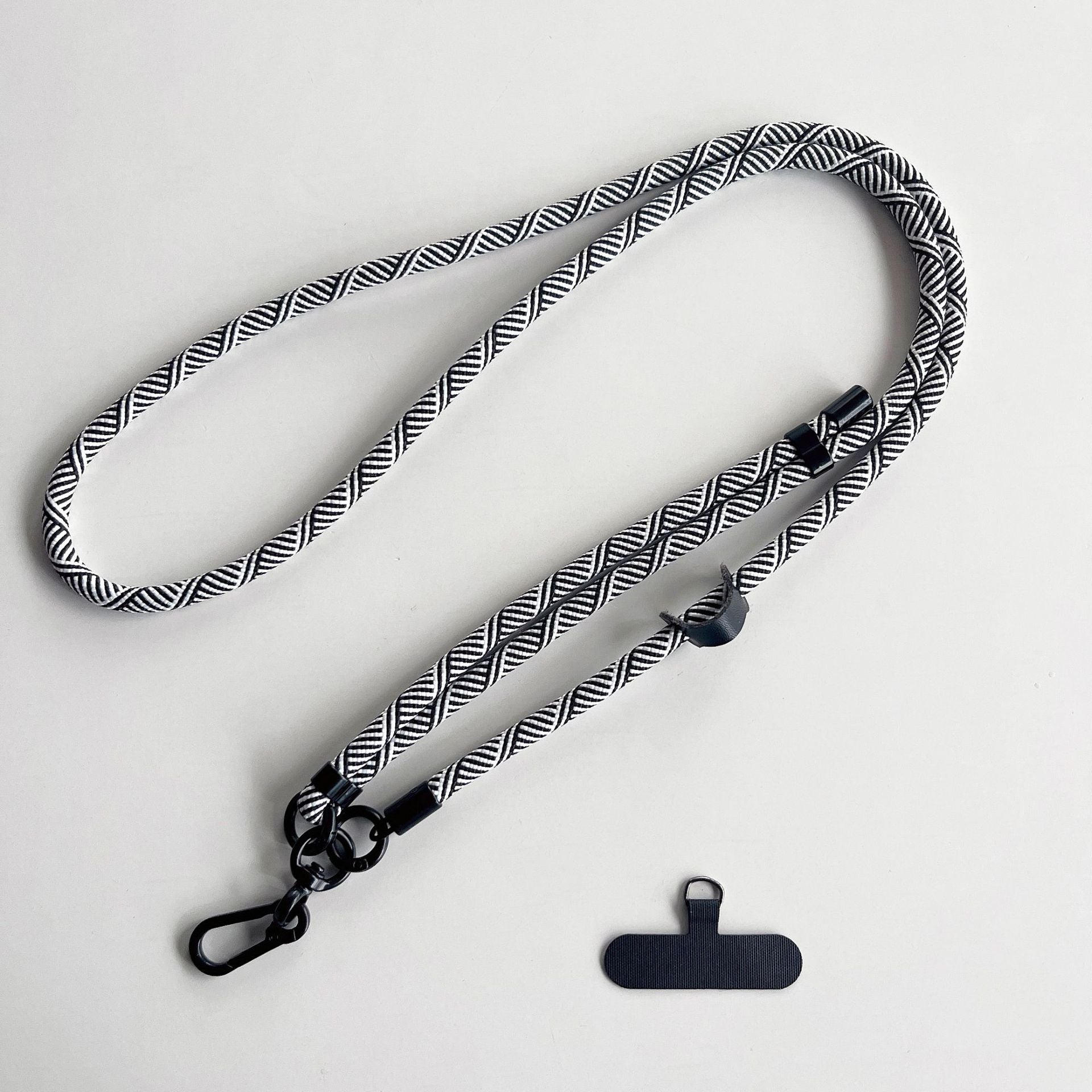 Adjustable Neck & Shoulder Strap Black White Zebra