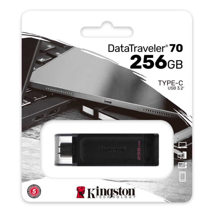 Kingston DataTraveler 70 256GB USB-C USB 3.2 Flash Drive DT70/256GB