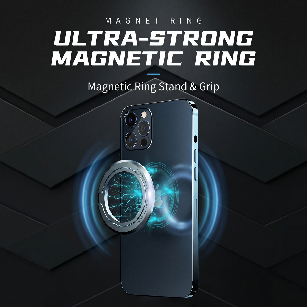 Magnetic Phone Ring Holder and Kickstand for MagSafe Compatible Devices
