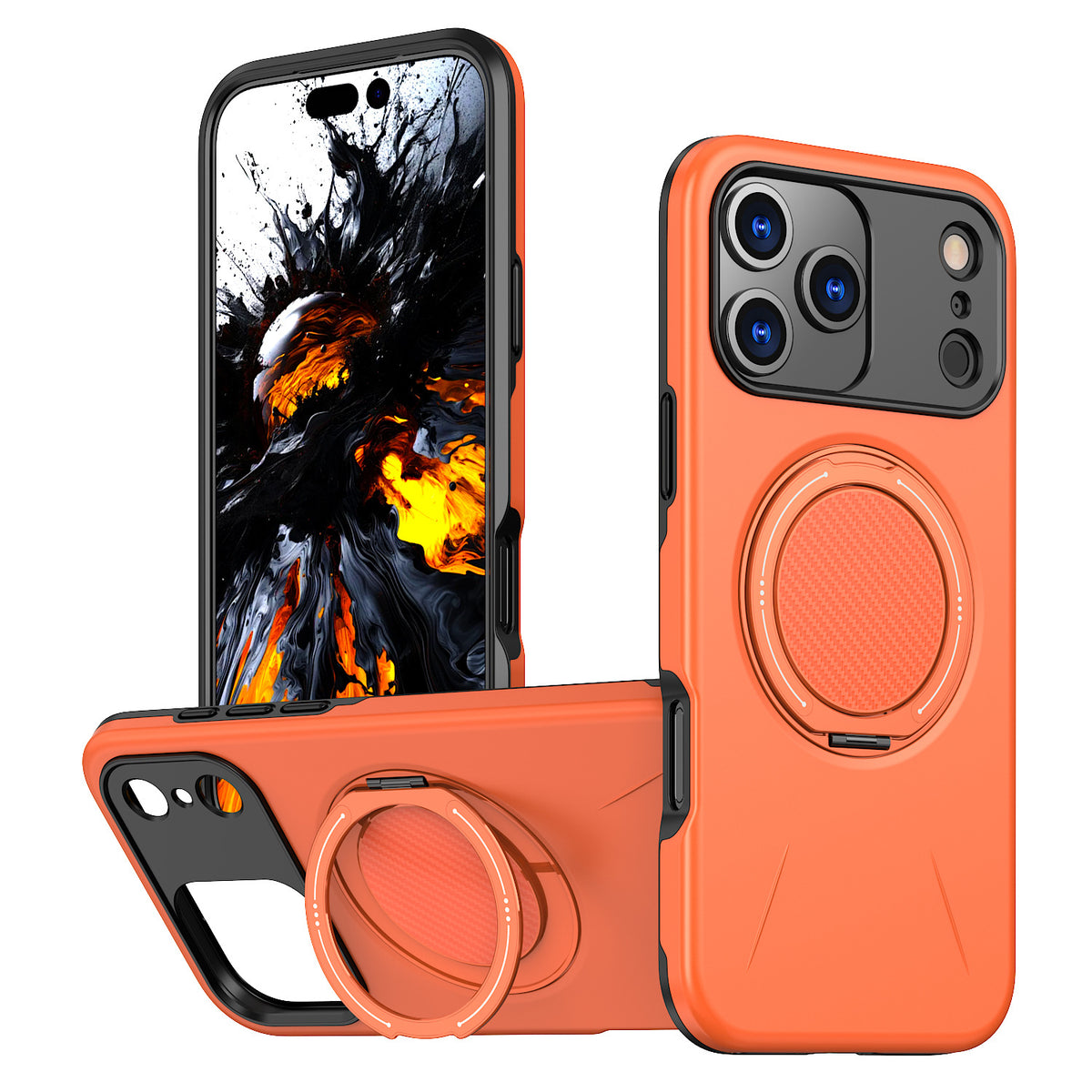 Magnetic 360° Rotating Ring Kickstand Case with Heavy Duty Protection
