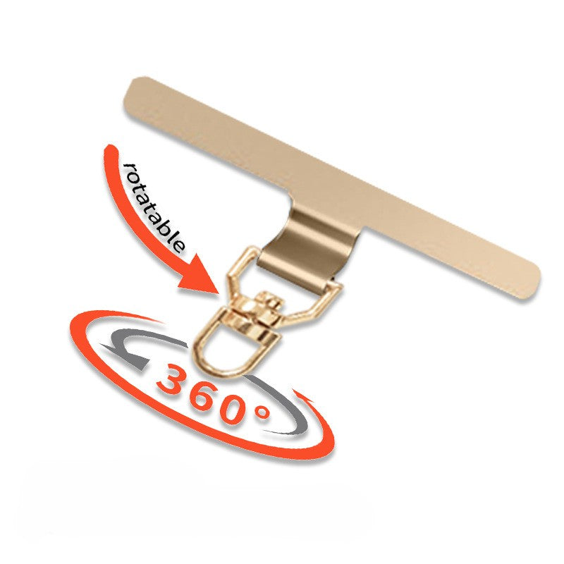 Rotatable Metal Tether Tab for Lanyard (Slim Rectangle)