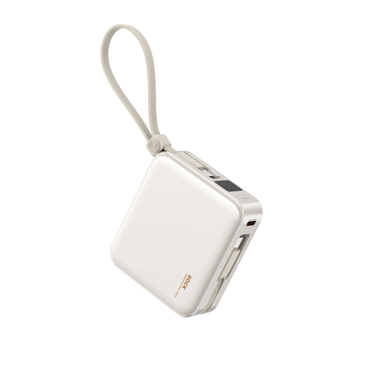 3C Certified 22.5W Fast Charging Power Bank with Built-in Dual Cables (10000mAh)