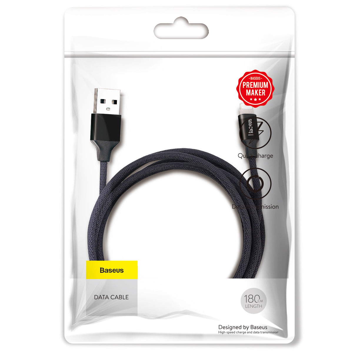 Baseus Braided USB to Lighting Data and Charge Cable (1.8m) - SKmobile Canada