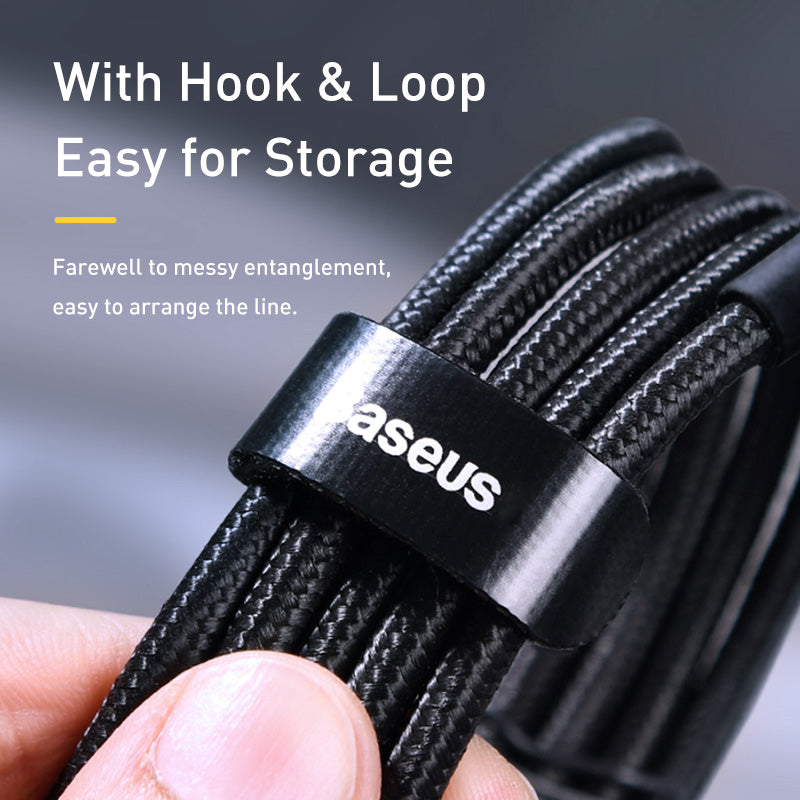 Baseus 100W Braided USB-C to USB-C Data and Charge Cable (2m) - SKmobile Canada