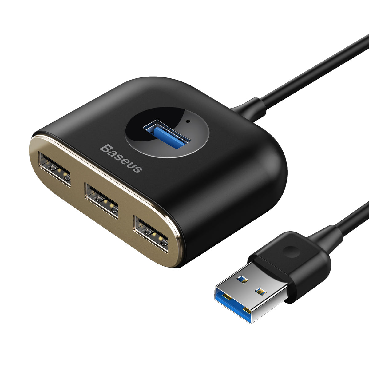 BASEUS Square Round 4-in-1 USB HUB Adapter (USB-A to USB 3.0 x 1 + USB 2.0 x 3)