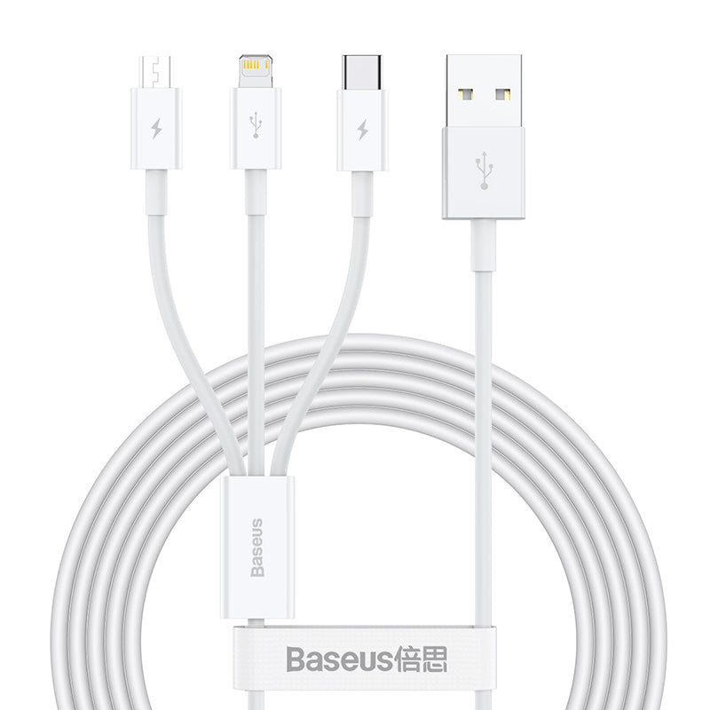 Baseus USB to USB-C + Lightning + Micro-USB Charge Cable (1.5m) - SKmobile Canada