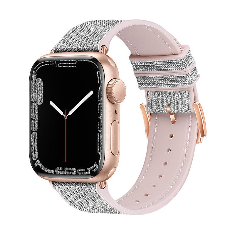 Apple Watch Band - Diamond Series Double-Section Colour-Changing Silicone Strap - SKmobile Canada