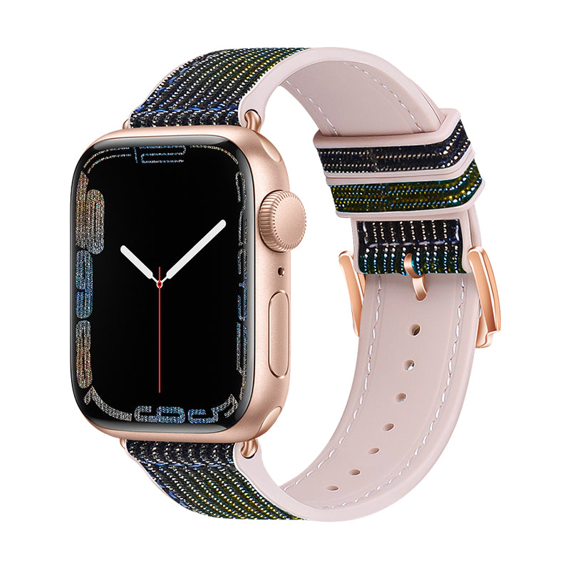 Apple Watch Band - Diamond Series Double-Section Colour-Changing Silicone Strap - SKmobile Canada