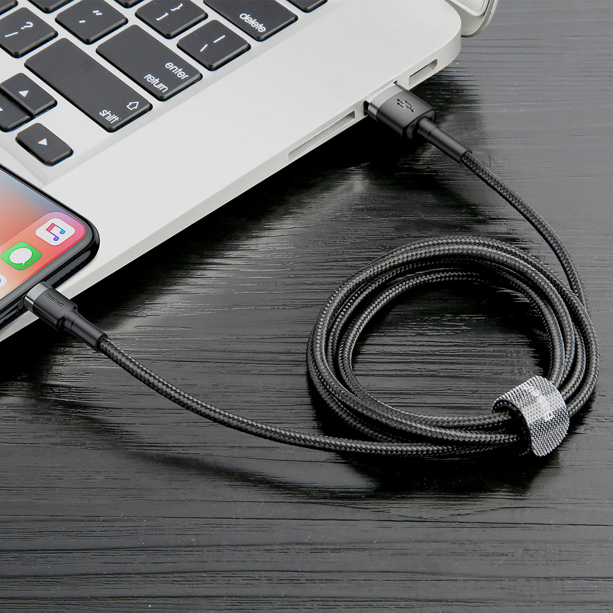 Baseus Braided USB to Lightning Data and Charge Cable (3m) - SKmobile Canada
