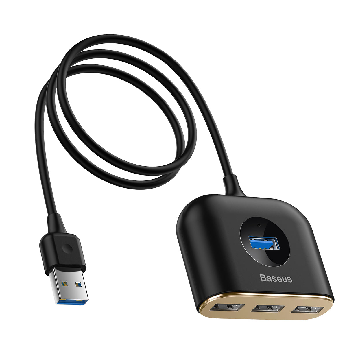BASEUS Square Round 4-in-1 USB HUB Adapter (USB-A to USB 3.0 x 1 + USB 2.0 x 3) - SKmobile Canada