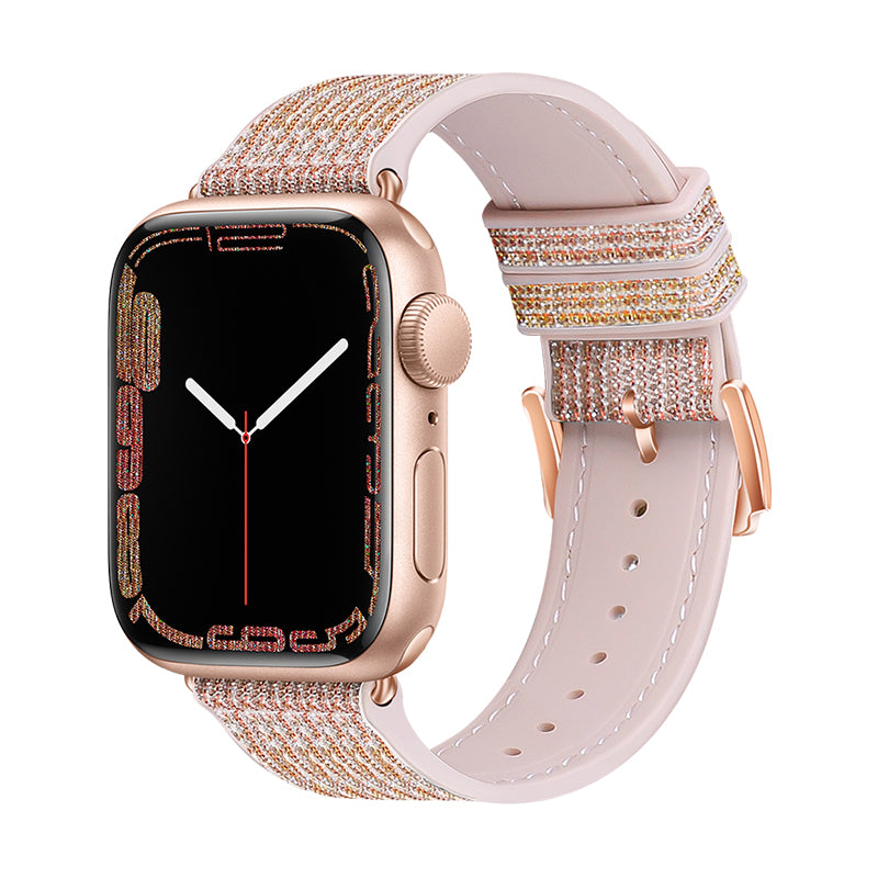 Apple Watch Band - Diamond Series Double-Section Colour-Changing Silicone Strap - SKmobile Canada