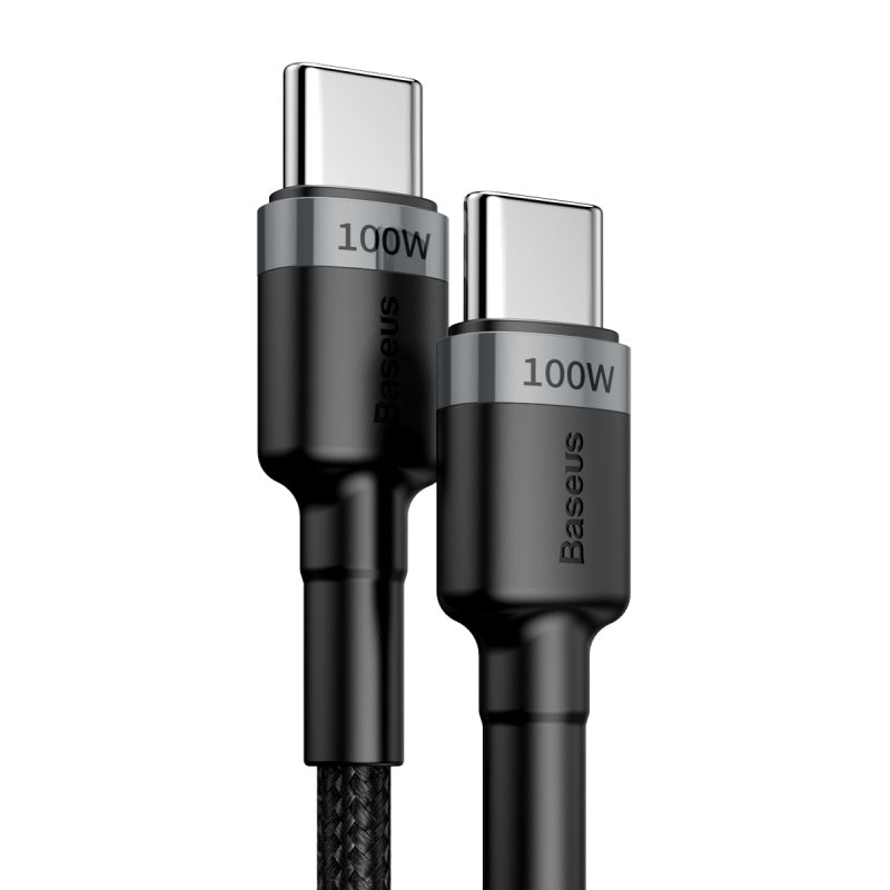 Baseus 100W Braided USB-C to USB-C Data and Charge Cable (2m) - SKmobile Canada