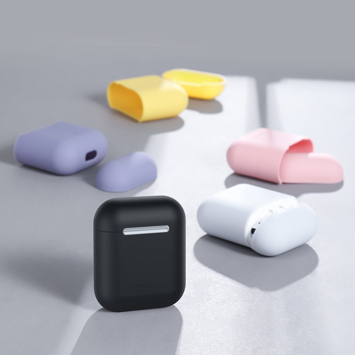 BASEUS Ultra Thin Series Silica Gel Protector Case for AirPods 1st / 2nd Gen - SKmobile Canada