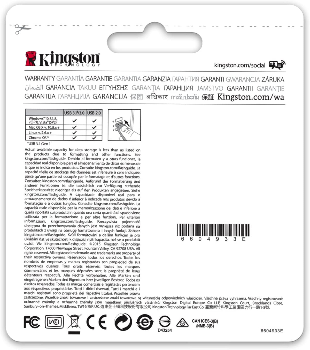 Kingston DataTraveler G4 USB 3.0 - 64GB - SKmobile Canada