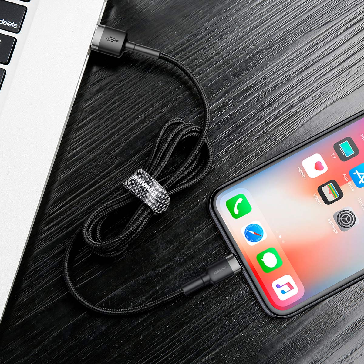 Baseus Braided USB to Lightning Data and Charge Cable (3m) - SKmobile Canada