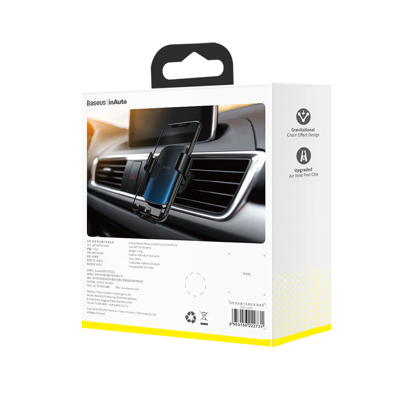 Glaze Gravity Car Mount for Air Vent - SKmobile Canada