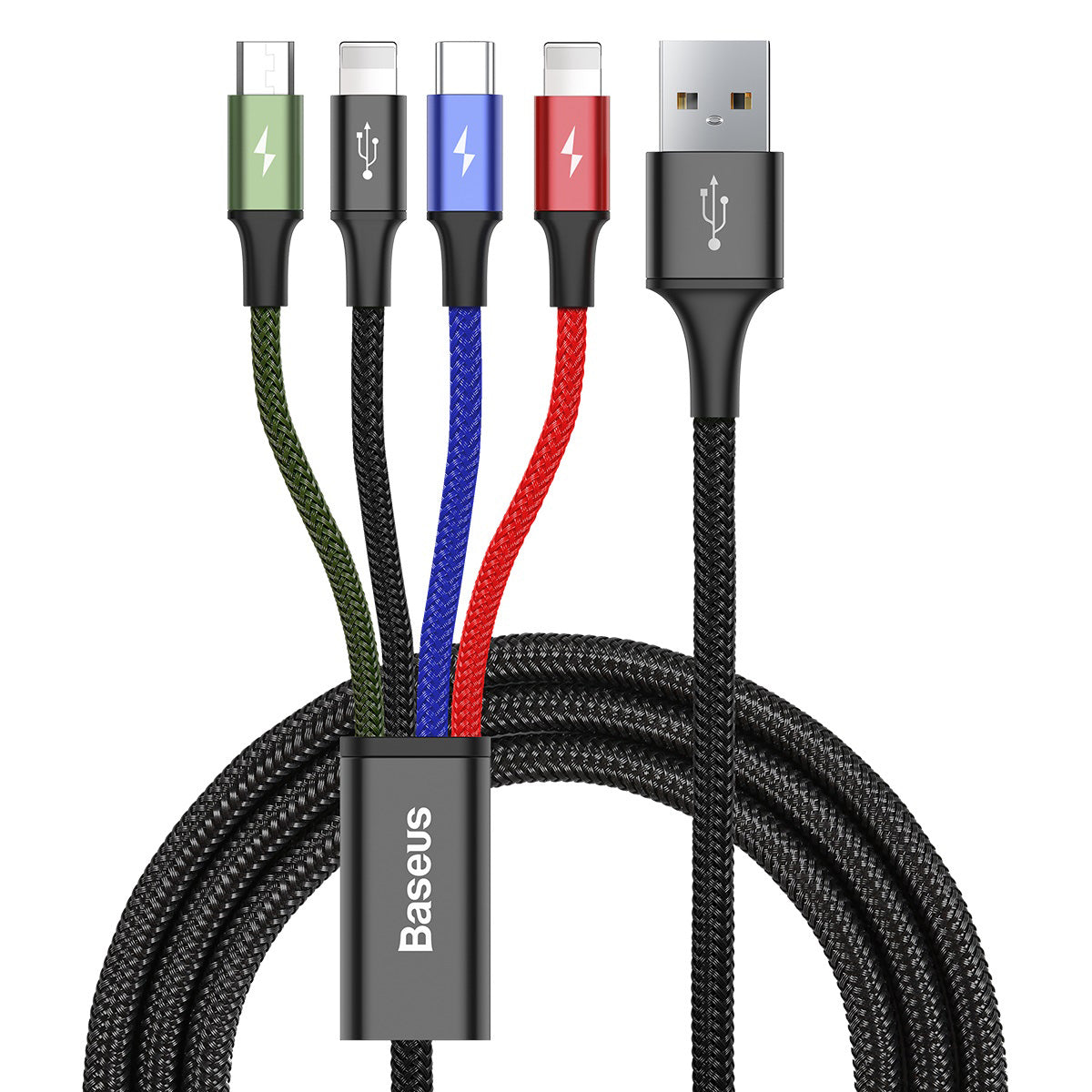 Rapid Series 4 in 1 Cable USB to USB-C + 2 x Lighting x 2 + Micro-USB (1.2m)