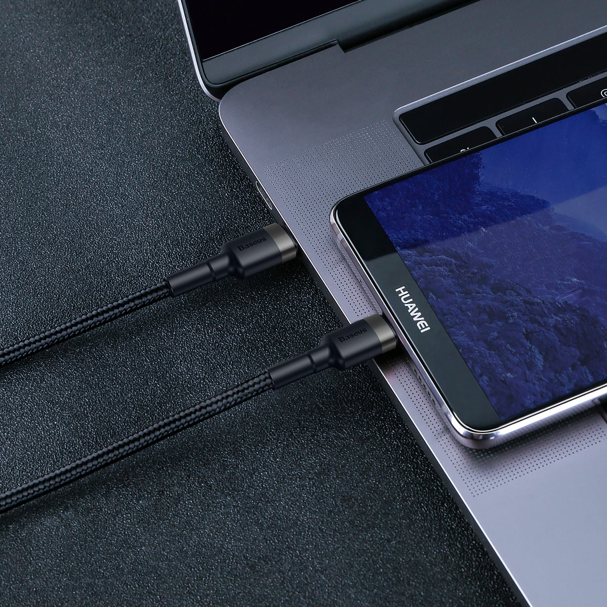 Baseus 60W Braided USB-C to USB-C Data and Charge Cable (1m) - SKmobile Canada