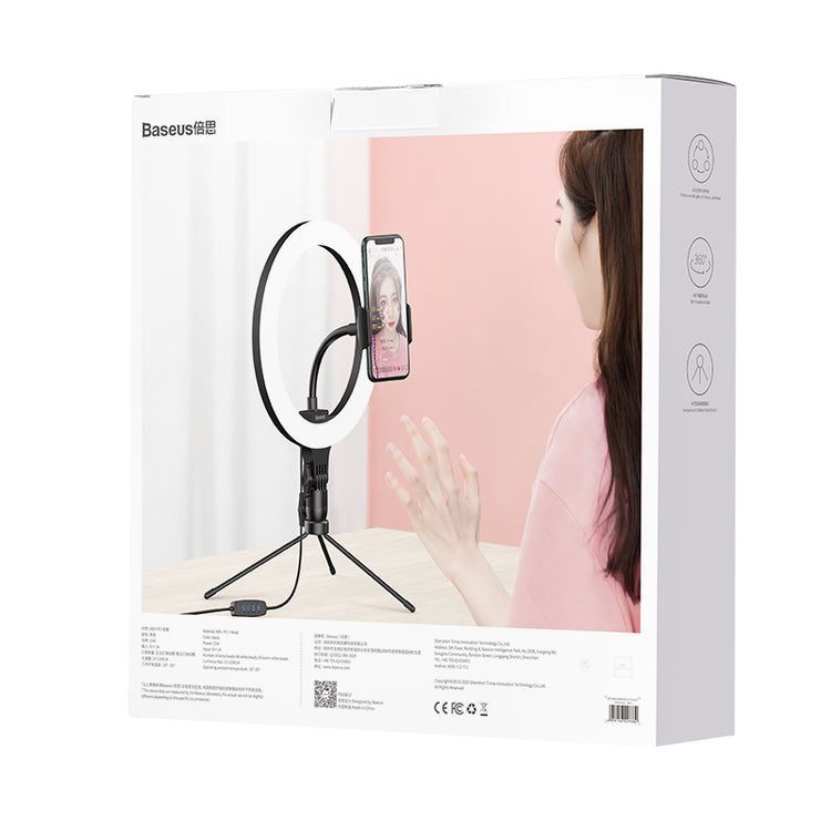 Live Stream Phone Holder with Tripod Stand and 10-inch Ring Light - SKmobile Canada